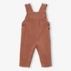 Salopette à Volants Bébé En Velours Noisette - Vertbaudet