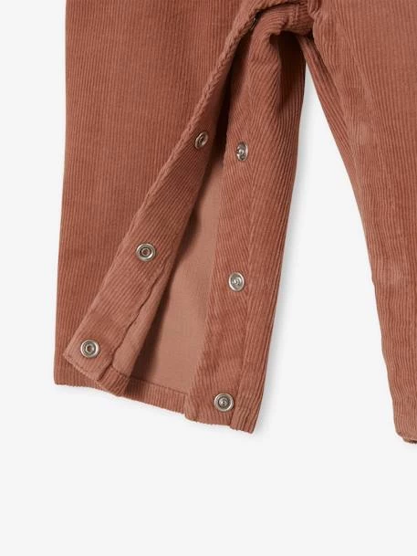 Salopette à Volants Bébé En Velours Noisette - Vertbaudet – Image 4
