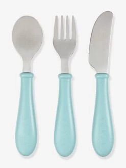 Set 3 Couverts D'apprentissage Inox BEABA Airy Green - Beaba