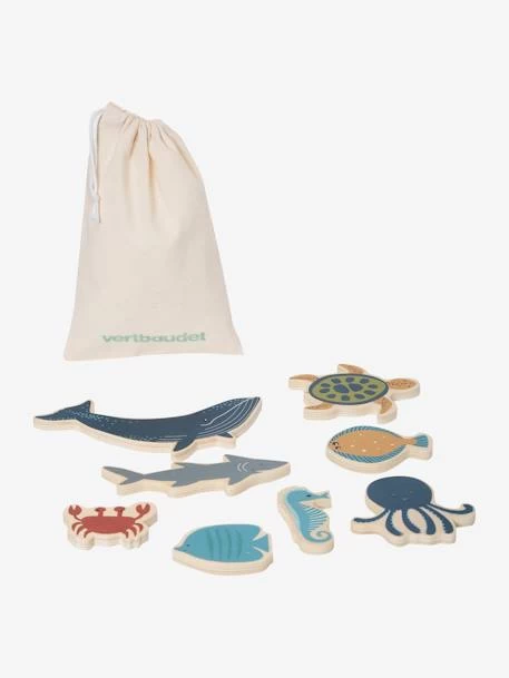 Set D'animaux Marins En Bois FSC® Bleu - Vertbaudet – Image 2