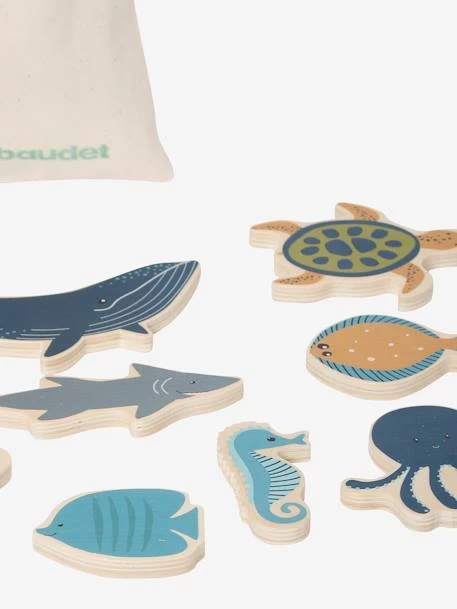 Set D'animaux Marins En Bois FSC® Bleu - Vertbaudet – Image 3