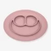 Set De Table Tout-en-un Avec Assiette EZPZ Mini Mat En Silicone Rose - EZPZ