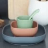Set Vaisselle 4 Pièces Silicone BEABA Rose - Beaba