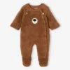 Surpyjama "animal" Bébé Naissance En Peluche Ivoire - Vertbaudet
