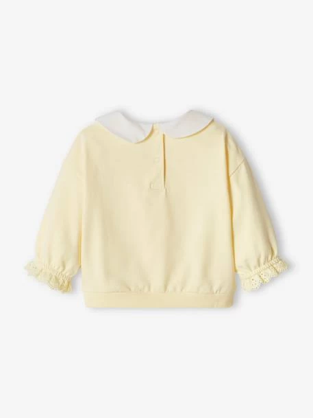 Sweat à Message Bébé Col Claudine Jaune Pastel - Vertbaudet – Image 4