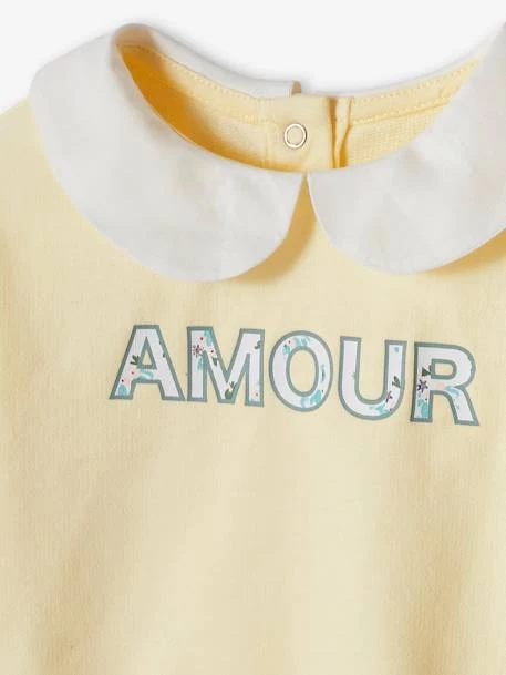 Sweat à Message Bébé Col Claudine Jaune Pastel - Vertbaudet – Image 5