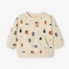 Sweat Bébé En Molleton Beige Clair Imprimé - Vertbaudet