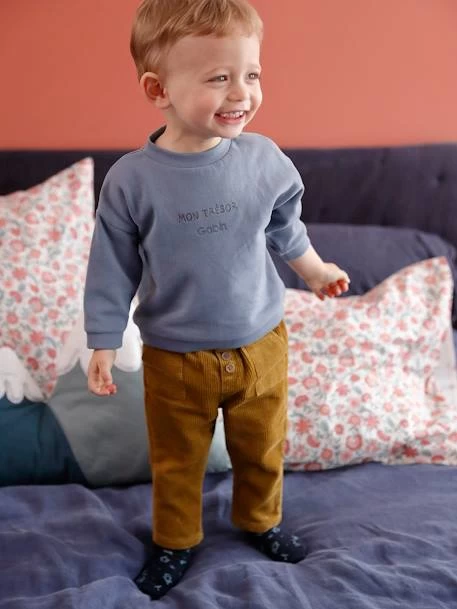 Sweat Bébé En Molleton Personnalisable Bleu Grisé - Vertbaudet – Image 2