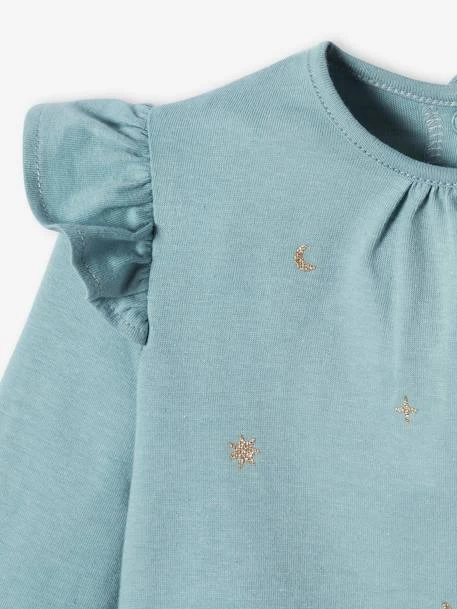 T-shirt à Volants Bébé Manches Longues Sauge - Vertbaudet – Image 2