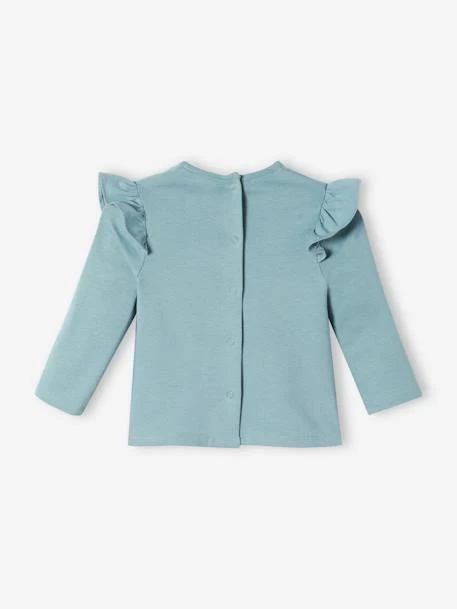 T-shirt à Volants Bébé Manches Longues Sauge - Vertbaudet – Image 3