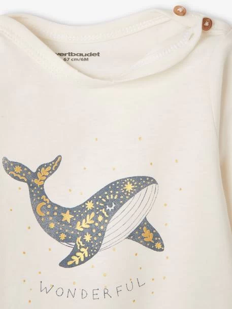 T-shirt Bébé Baleine Ivoire - Vertbaudet – Image 2