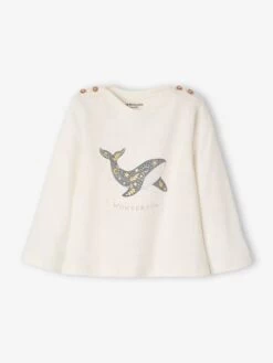 T-shirt Bébé Baleine Ivoire - Vertbaudet