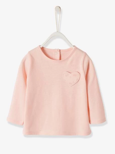 T-shirt Bébé Fille Poche Coeur Et Fraises BASICS Rose Pâle - Vertbaudet – Image 5