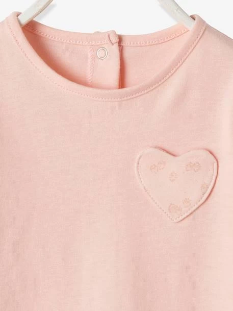 T-shirt Bébé Fille Poche Coeur Et Fraises BASICS Rose Pâle - Vertbaudet – Image 6