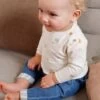 T-shirt Bébé Manches Longues écru - Vertbaudet