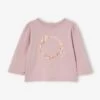 T-shirt "couronne De Fleurs" Bébé Lilas Poudré - Vertbaudet
