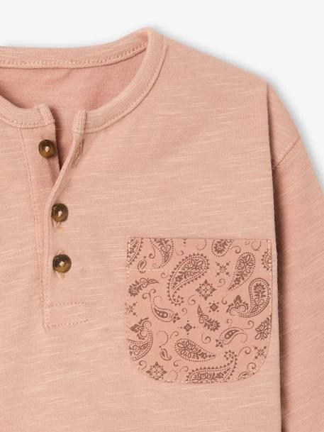 T-shirt En Coton Flammé Bébé Poche Imprimée Beige - Vertbaudet – Image 2