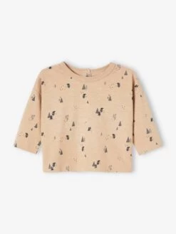 T-shirt Imprimé Sapins Bébé Beige - Vertbaudet