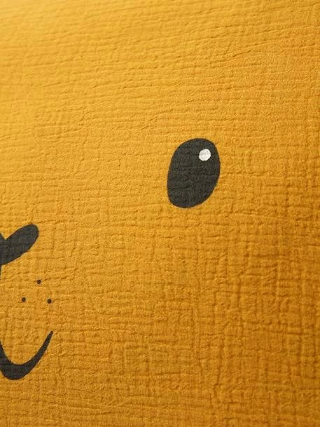 Taie D'oreille Bébé En Gaze De Coton Tigre HANOÏ Jaune Moyen Uni Avec Decor - Vertbaudet – Image 3