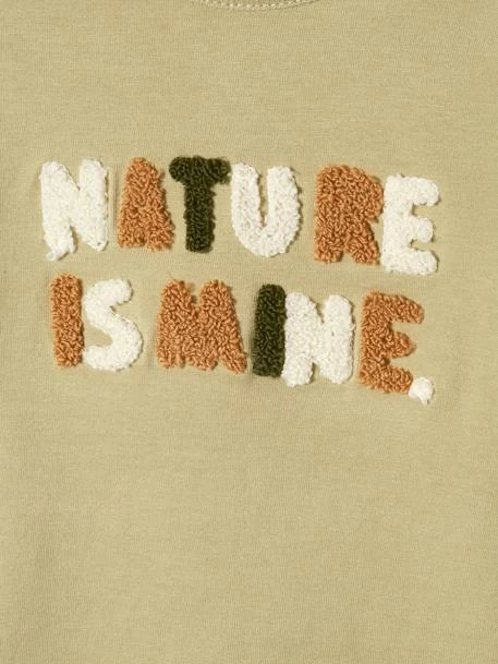 Tee-shirt à Message Bébé Manches Longues Vert De Gris - Vertbaudet – Image 2