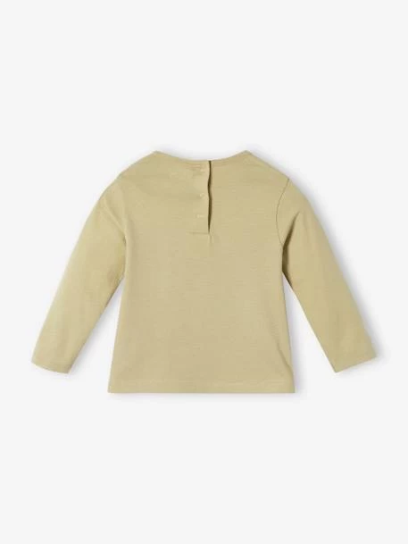 Tee-shirt à Message Bébé Manches Longues Vert De Gris - Vertbaudet – Image 3