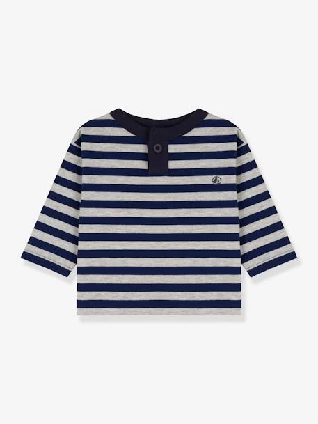Tee-shirt Manches Longues Bébé En Coton - PETIT BATEAU Bleu - Petit Bateau