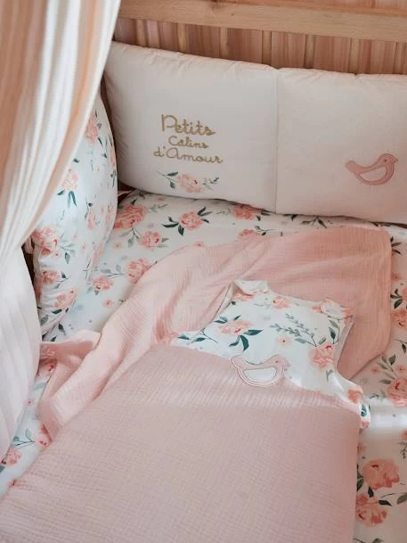 Tour De Lit/tour De Parc Modulable EAU DE ROSE écru / Rose - Vertbaudet – Image 2