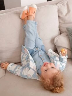 Veste Matelassée Bébé En Gaze De Coton Blanc - Vertbaudet