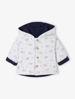 Veste Réversible Bébé à Capuche Encre - Vertbaudet